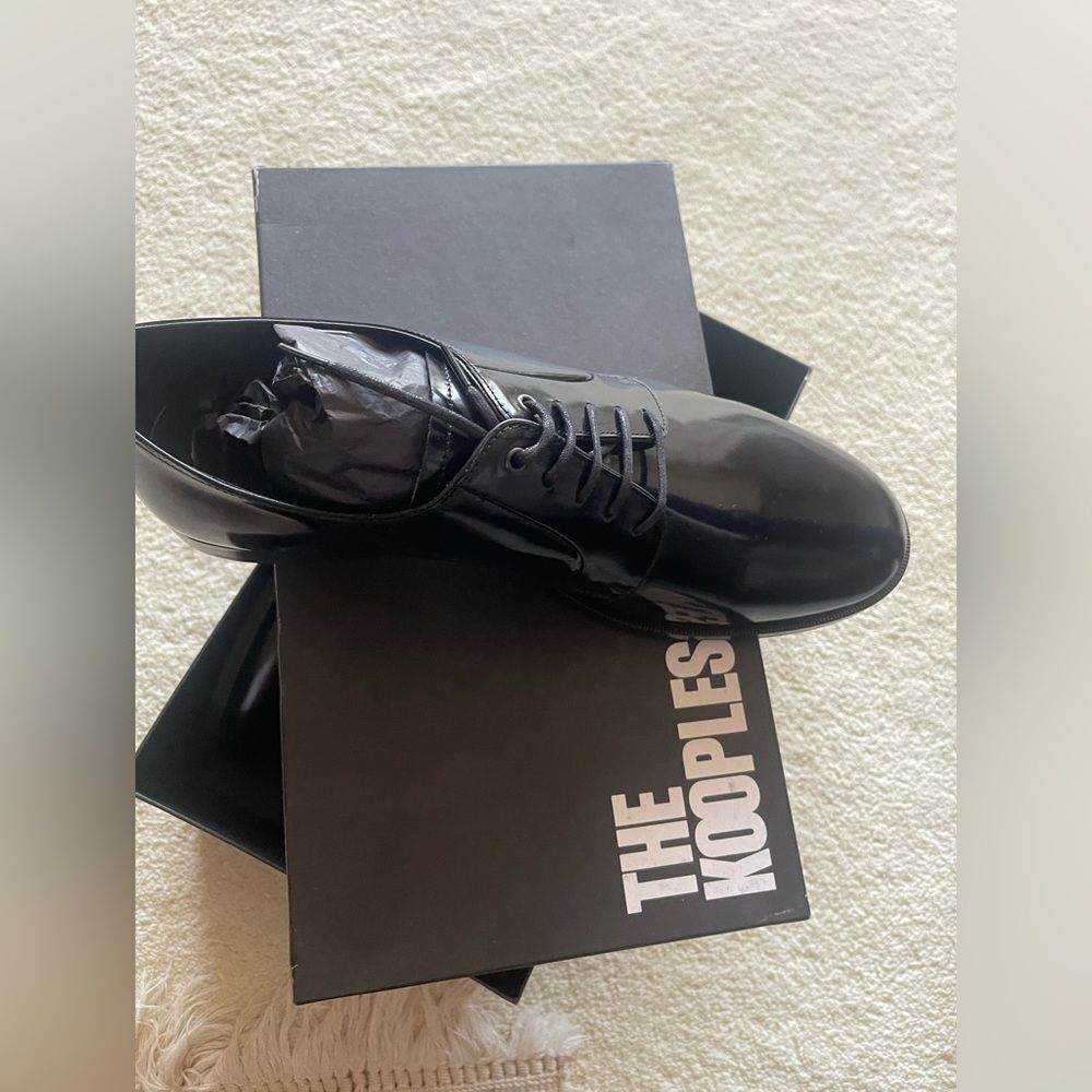 The Kooples Glossy Black Men's Derbys